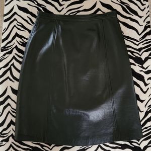 Vintage Leather Italian Calvin Klein Skirt - Italy
